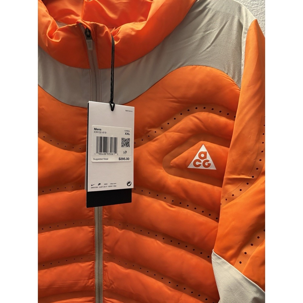NWT Nike ACG Lava Loft Men's Therma-FIT Jacket Orange IO9132-819 Men's 2XL XXL - Picture 3 of 6